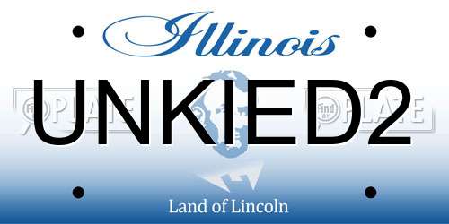 UNKIED2 Illinois License Plate