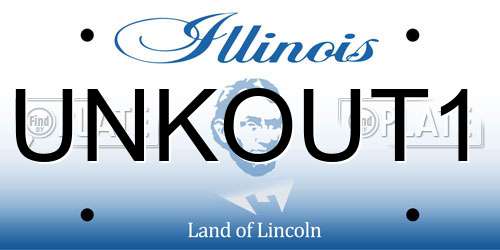UNKOUT1 Illinois License Plate