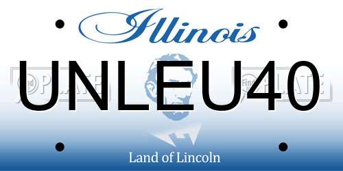 UNLEU40 Illinois License Plate
