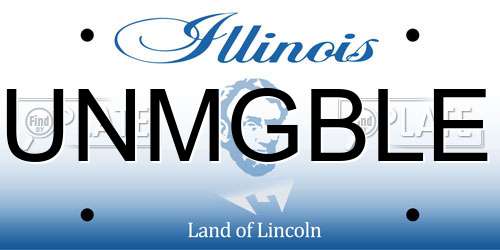 UNMGBLE Illinois License Plate