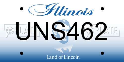 UNS462 Illinois License Plate