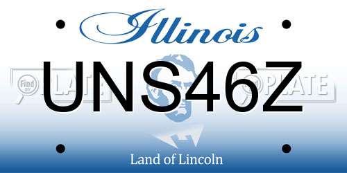 UNS46Z Illinois License Plate