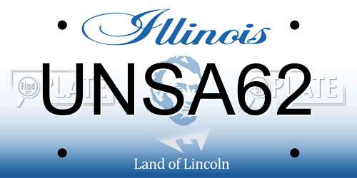 UNSA62 Illinois License Plate