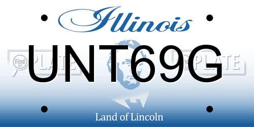 UNT69G Illinois License Plate