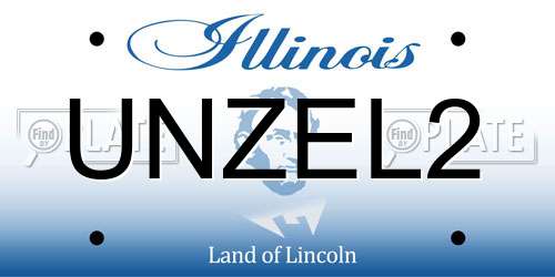 UNZEL2 Illinois License Plate