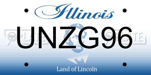 UNZG96 Illinois License Plate