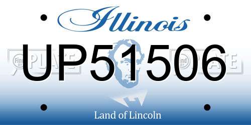 UP51506 Illinois License Plate