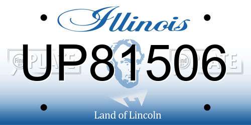 UP81506 Illinois License Plate