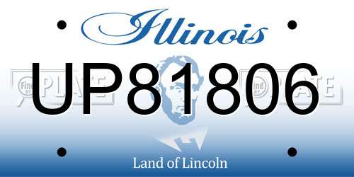 UP81806 Illinois License Plate
