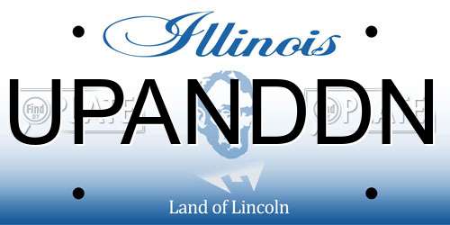 UPANDDN Illinois License Plate