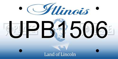 UPB1506 Illinois License Plate