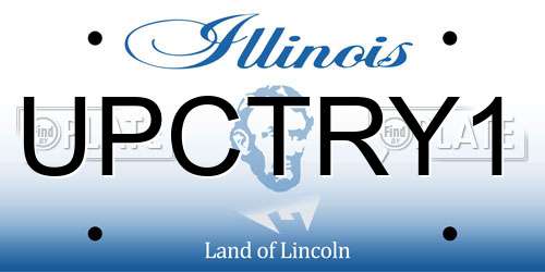 UPCTRY1 Illinois License Plate