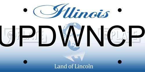 UPDWNCP Illinois License Plate