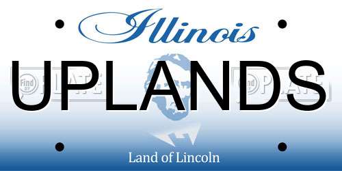 UPLANDS Illinois License Plate