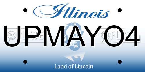 UPMAYO4 Illinois License Plate