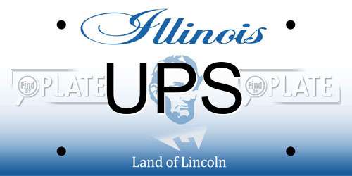 UPS Illinois License Plate