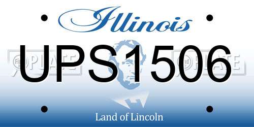 UPS1506 Illinois License Plate