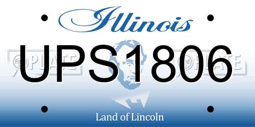 UPS1806 Illinois License Plate