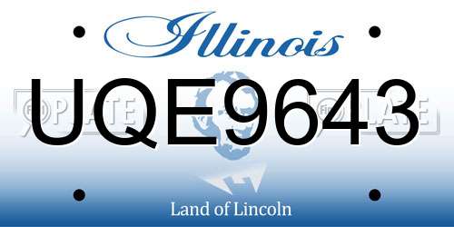 UQE9643 Illinois License Plate