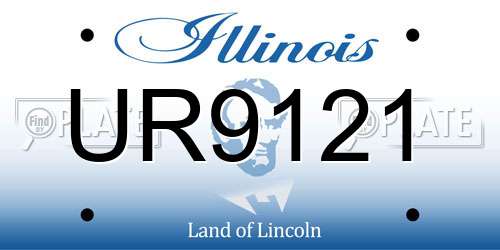 UR9121 Illinois License Plate