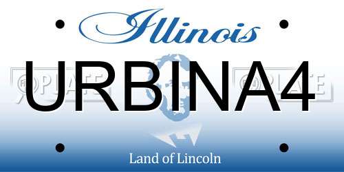 URBINA4 Illinois License Plate