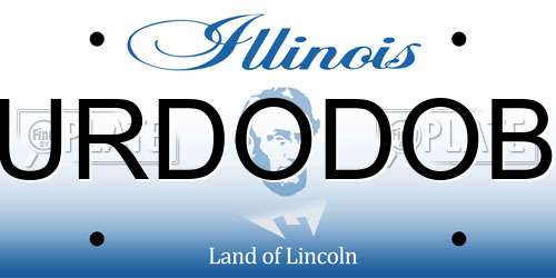 URDODOB Illinois License Plate