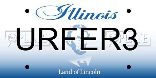 URFER3 Illinois License Plate