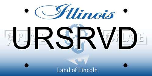 URSRVD Illinois License Plate