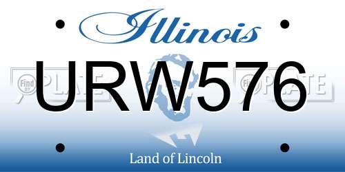 URW576 Illinois License Plate
