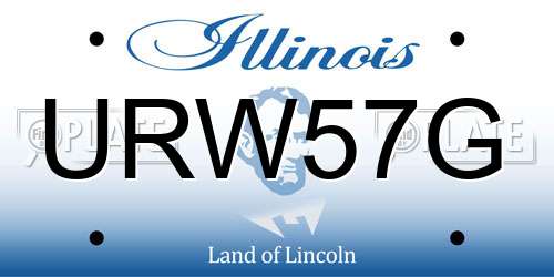 URW57G Illinois License Plate