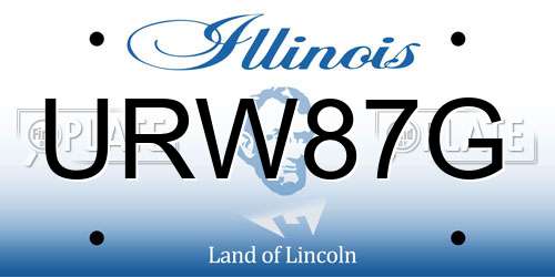 URW87G Illinois License Plate