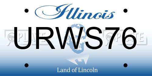 URWS76 Illinois License Plate