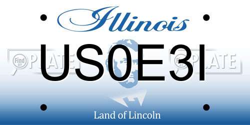 US0E3I Illinois License Plate