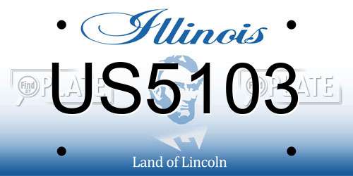 US5103 Illinois License Plate
