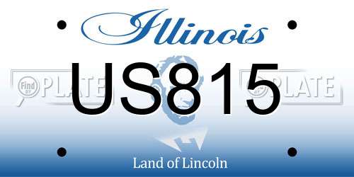 US815 Illinois License Plate