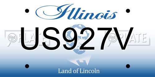 US927V Illinois License Plate
