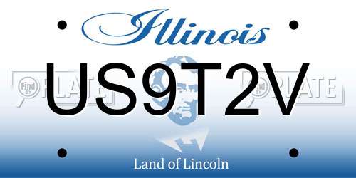 US9T2V Illinois License Plate