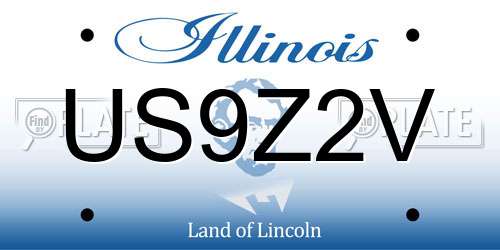 US9Z2V Illinois License Plate