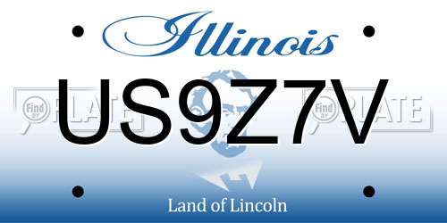 US9Z7V Illinois License Plate
