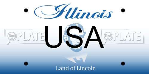 USA Illinois License Plate