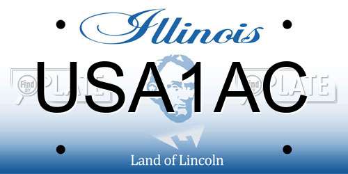 USA1AC Illinois License Plate
