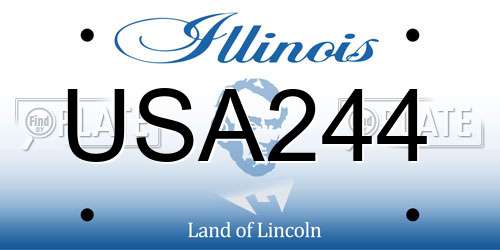 USA244 Illinois License Plate