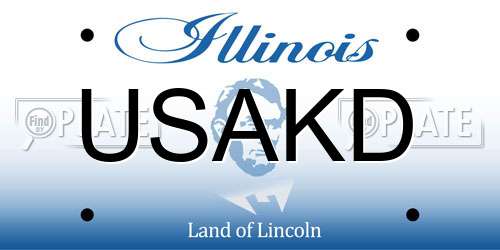 USAKD Illinois License Plate