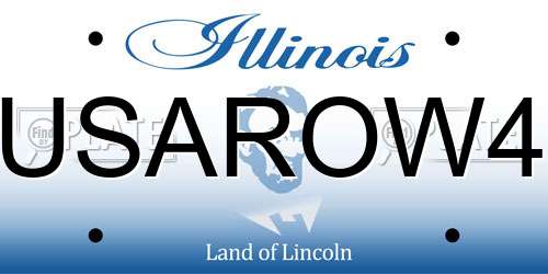 USAROW4 Illinois License Plate