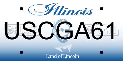 USCGA61 Illinois License Plate