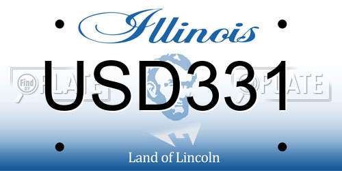 USD331 Illinois License Plate