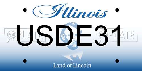 USDE31 Illinois License Plate