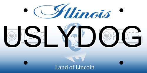 USLYDOG Illinois License Plate