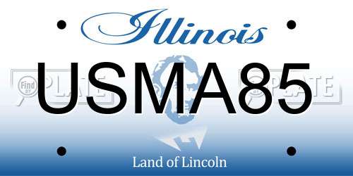 USMA85 Illinois License Plate