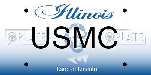 USMC Illinois License Plate
